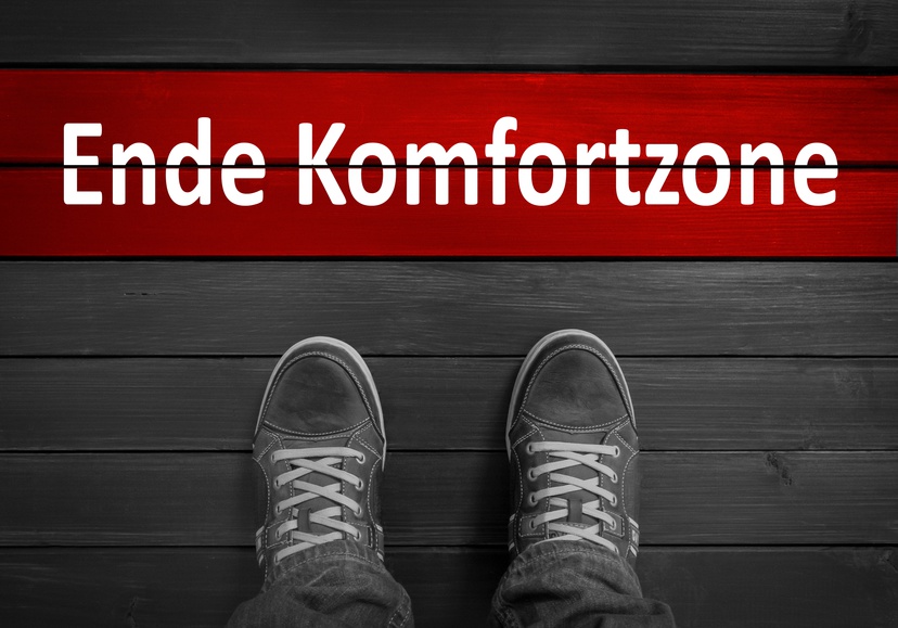 socialmentoring: Foto mit dem Ende der Komfortzone socialmentoring: Foto mit dem Ende der Komfortzone